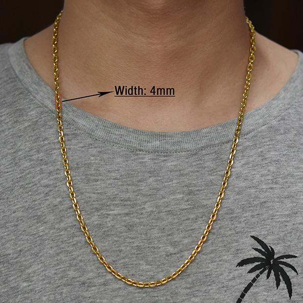 Fashion Women Men Stainless Steel Rolo Link O Chain Necklace for DIY Charm Pendant Metal Choker Jewelry Accessories Christmas