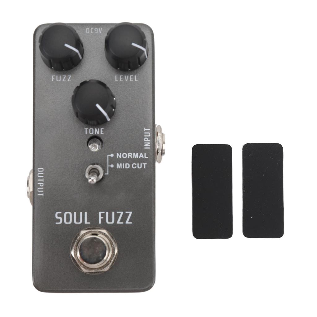 Electric Guitar Fuzz Pedal with Adjustable Volume Tone Gain Control Knob Compact Effect Pedal Non Slip Rubber Pad DC9V