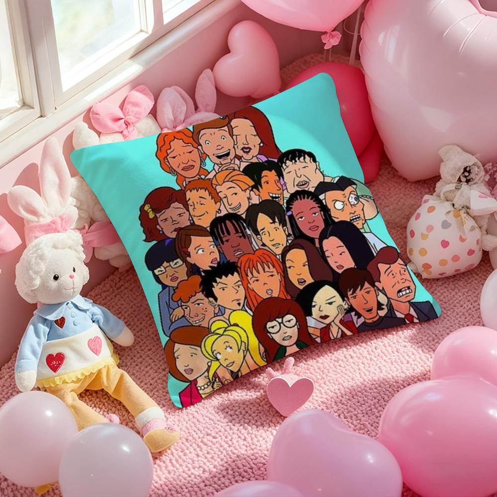 Anime D-Daria Cushion Cover Pattern Printed Pillowcase for Living Room Sofa Cushion Cover & Bedroom Decor