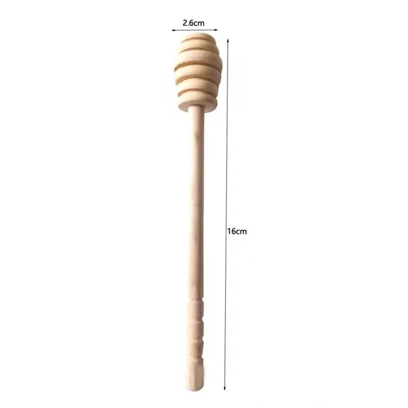 1/2PCS Dessert Spoon Honey Stir Bar Honey Spoon Mixing Handle Jar Spoon Wooden Honey Spoon Coffee Tea Tableware Utensils