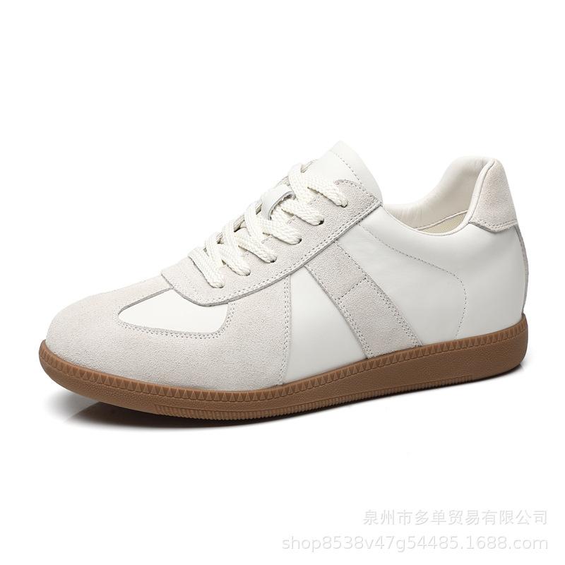 

Niche low-top thin-soled cushioning comfortable board shoes outdoor street shooting leather leisure 38 белый