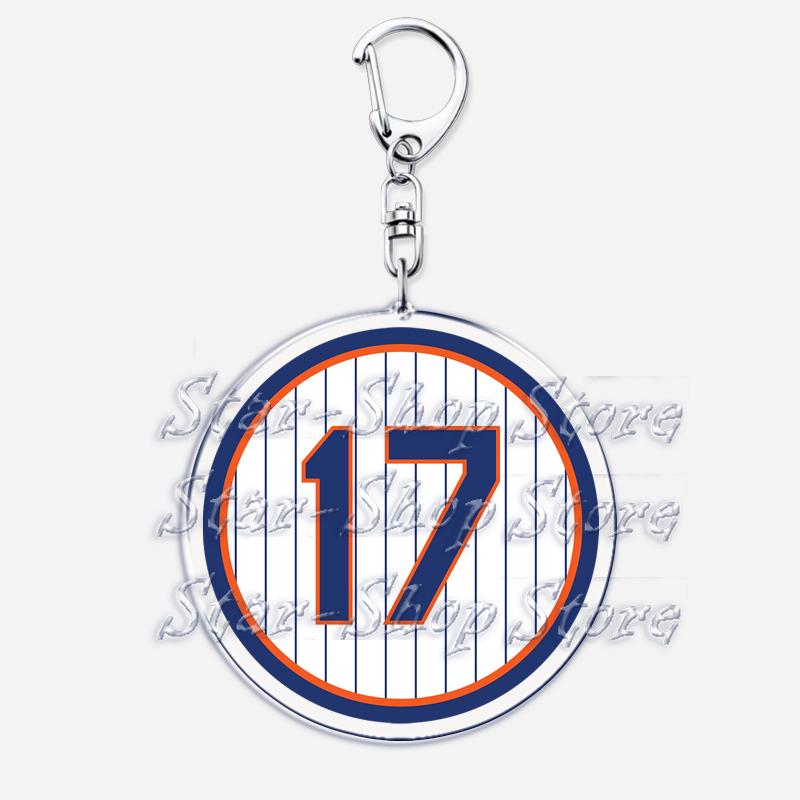 Popular Baseball Jersey Player Number Keychains for Accessories Bag New York Sports Keyrings Jewelry Friends Fans Gifts