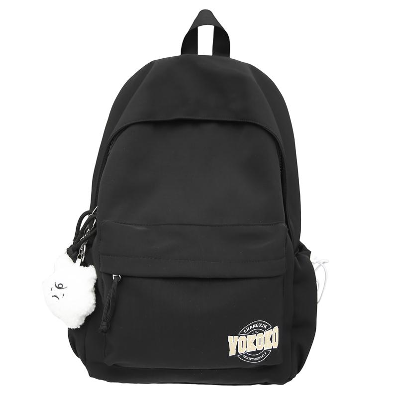 Student School Bag Women's Lightweight Travel Small Backpack Solid Color Backpack