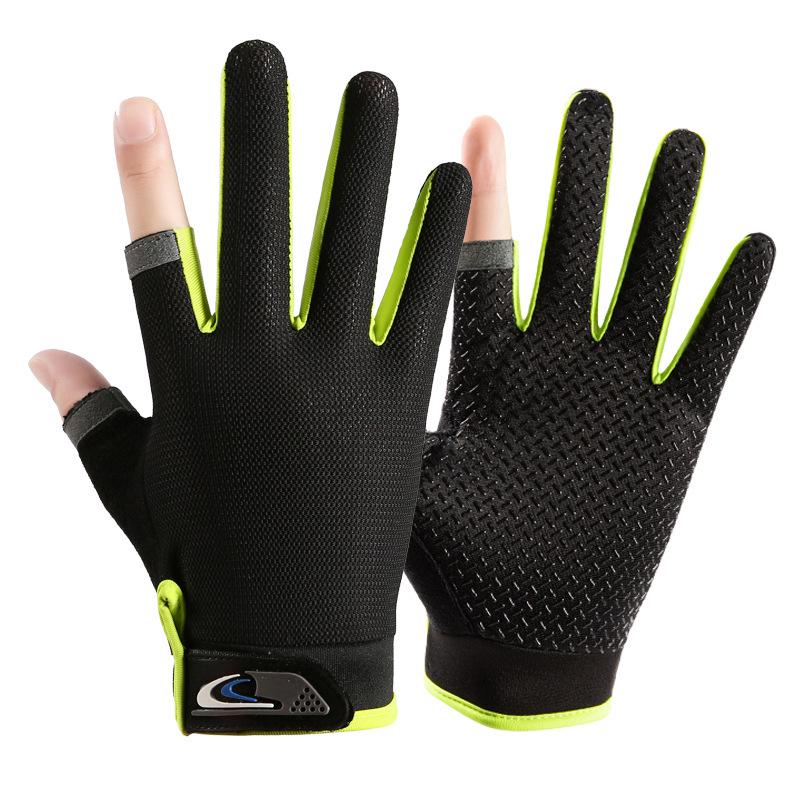 Unisex Breathable Anti-Slip Three-Fingerless Fishing & Cycling Gloves - Summer Sun Protection & Wear-Resistant