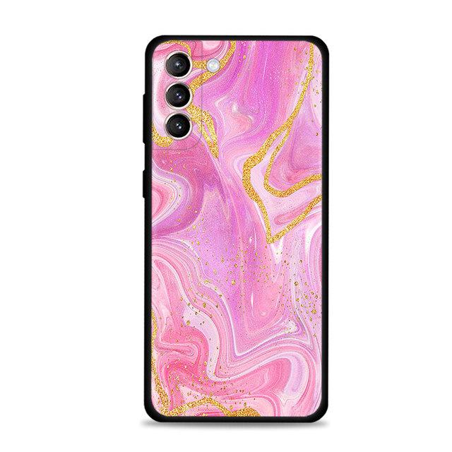 Hülle für Samsung Galaxy S22 S21 S20 Ultra Fe S10 S9 S8 Plus S10e Note 20ultra 10plus Cover Beauty Marble Gold Texture Quicksan