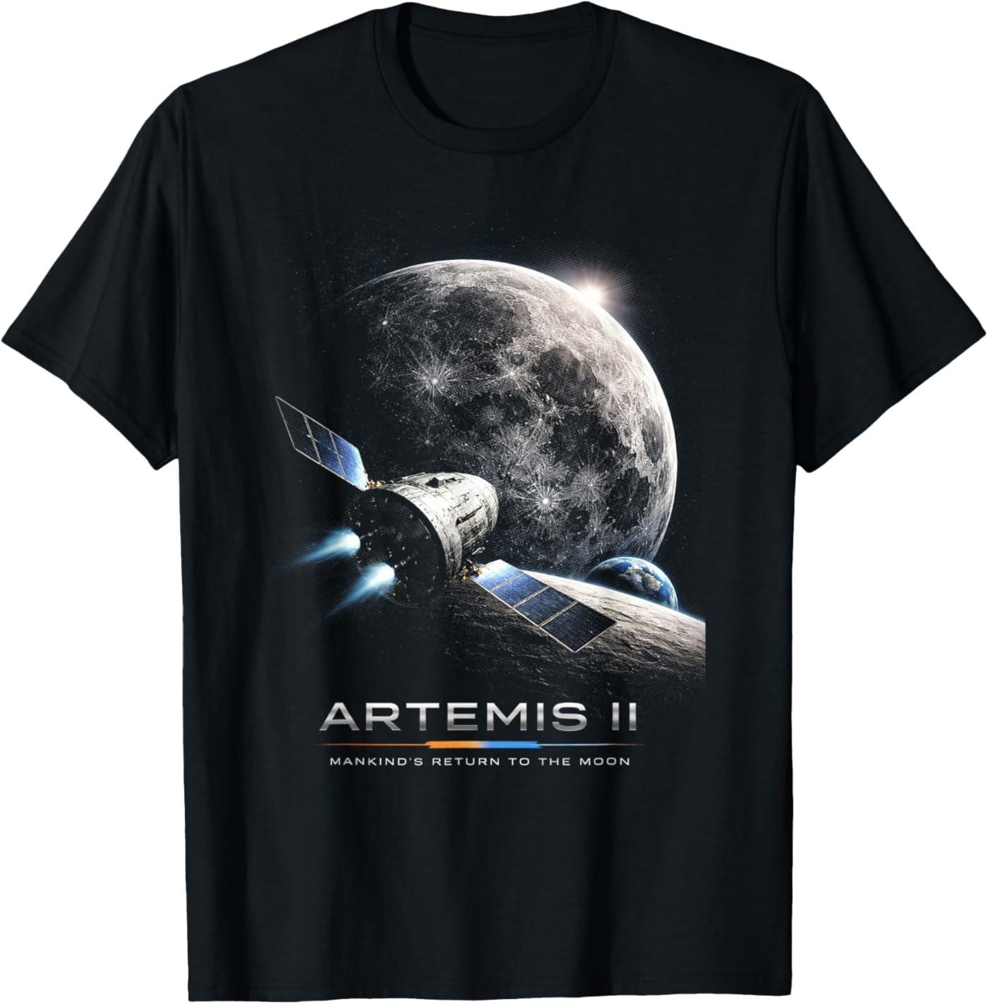 Artemis 2026 Rocket Launch Mission to The Moon Artemis 2 T-Shirt S