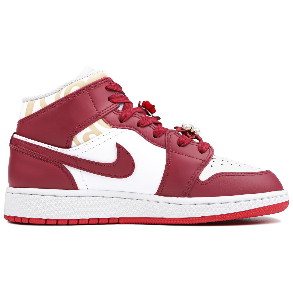 Jordan Air Jordan 1 High Top Vintage Basketball Shoes GS Red DR6496-116(Team4-)