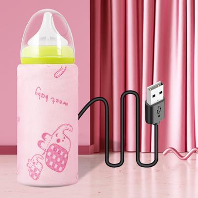 Infant Portable Plush Pouch Cover Thermal Feeding Bag Insulated Baby Milk Bottle Tote Tool Keep Warm Holder for Kids Children Milk Bottle Warmer Bag