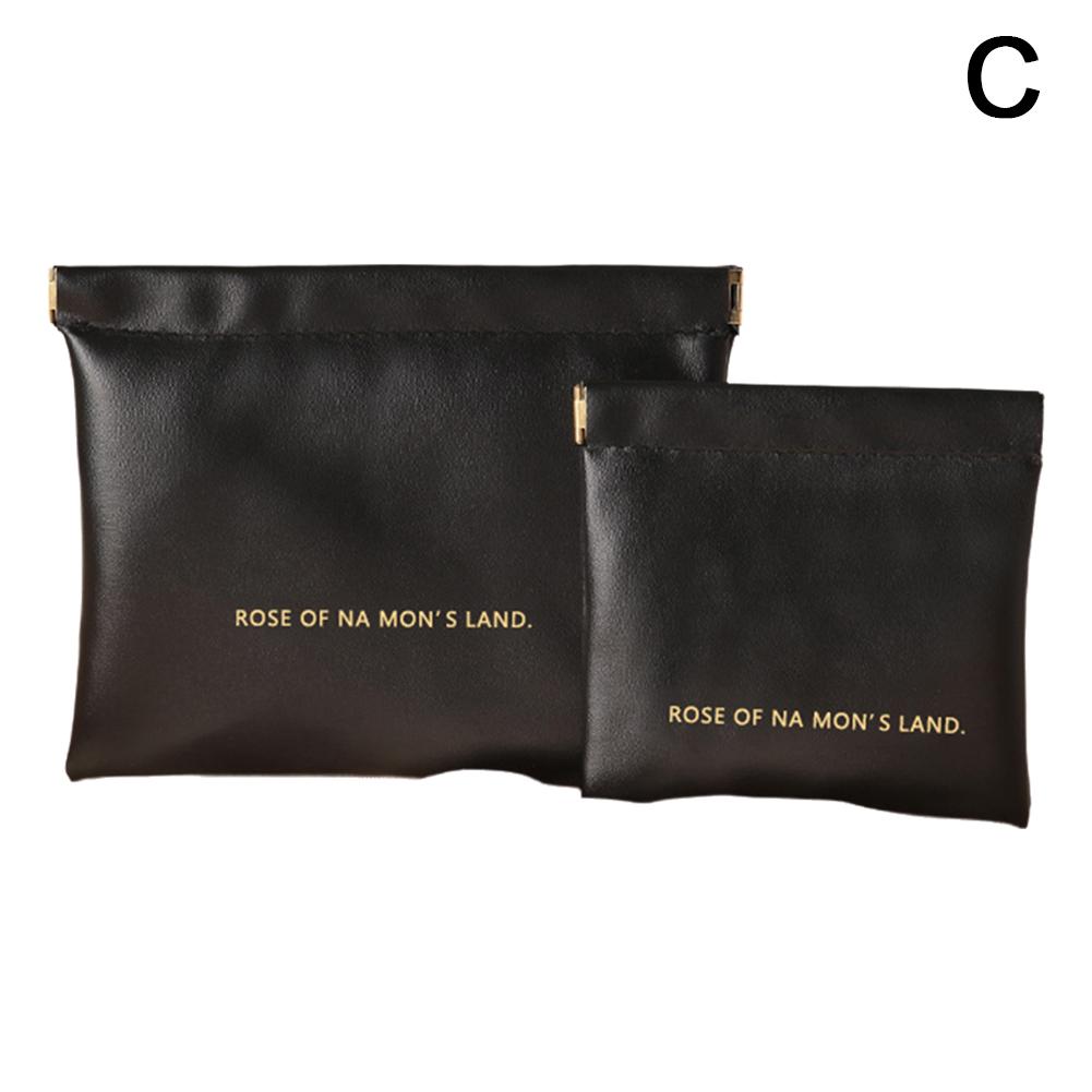 

2PCS PU Mini Storage Bag Small Large Size For Makeup Lipstick Cable Headphone Keys Portable Travel Electronics Accessories Pouch