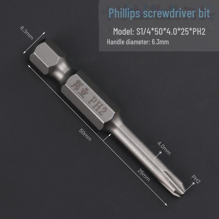 Bangye S2 Steel Pneumatic Phillips Screwdriver Head for Electric Drill