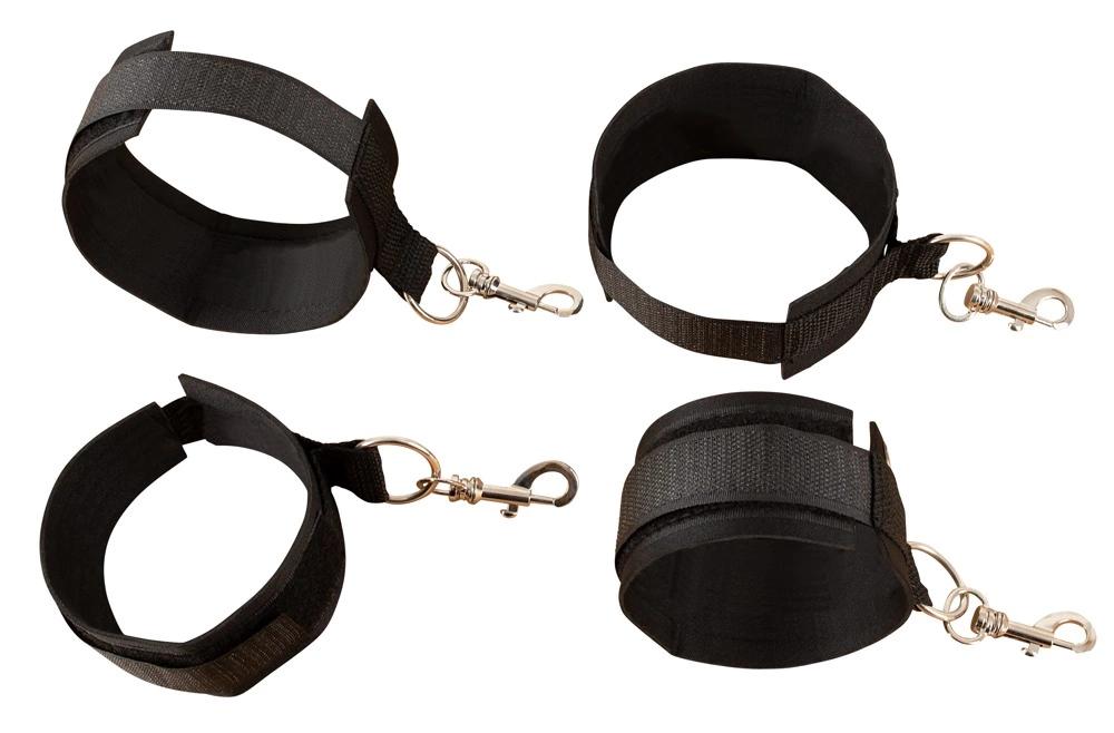 Fetish - Bdsm Bed Bondage Set Bed Cuffs Black