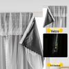 Velcro Gauze Curtain: No-Punch, Full Blackout, Non-Transparent, Sun-Protected, Ideal for Rental Rooms (Blocks 99% Light)