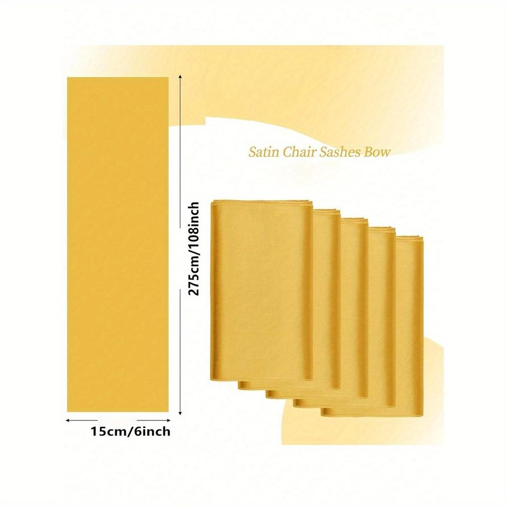 Pink Satin Chair Bow Sashes Wedding Chair Ribbon Bow Silk Chair Knot Ties for Reception Restaurant Event Banquet Party Hotel Decorations