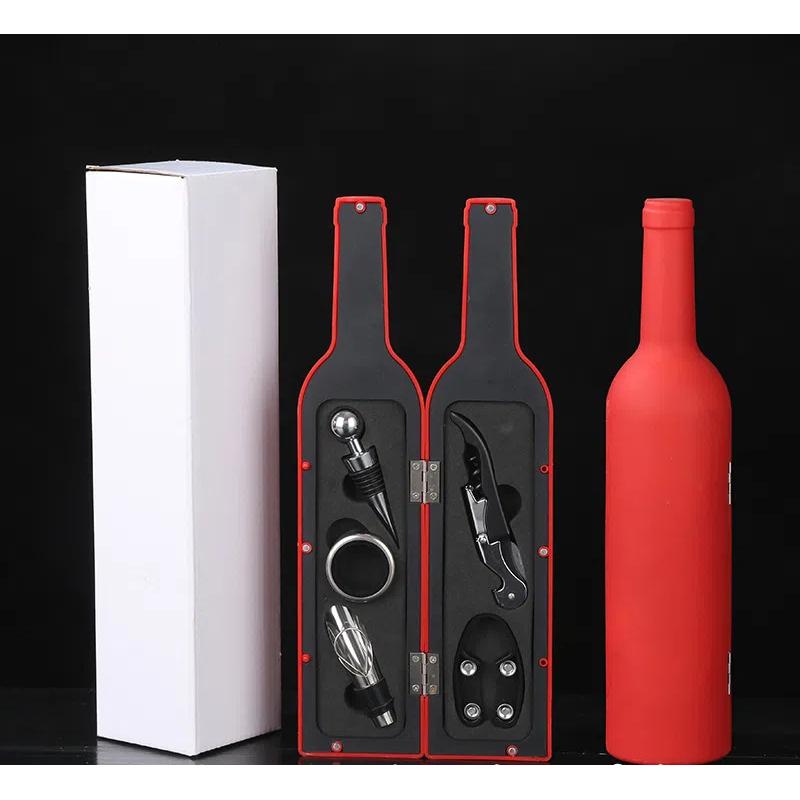 Rotwein Korkenzieher Set Weinkorkenzieher Groß Weinflasche 5-teilig Edelstahl Wein Werkzeugkasten