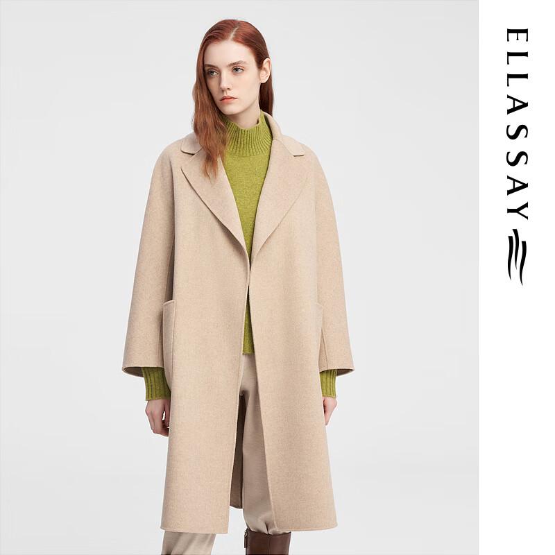 

ELLASSAY Women s Tailored Double-Faced Wool Coat S