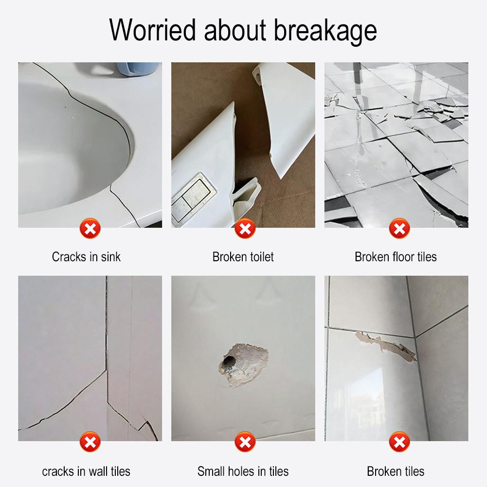 Tile And Ceramic Glaze Repair Paste Strong Adhesive Chip Crack Fixer Fix Tub Chips And Sink Cracks For Porcelain Ceramic Enamel