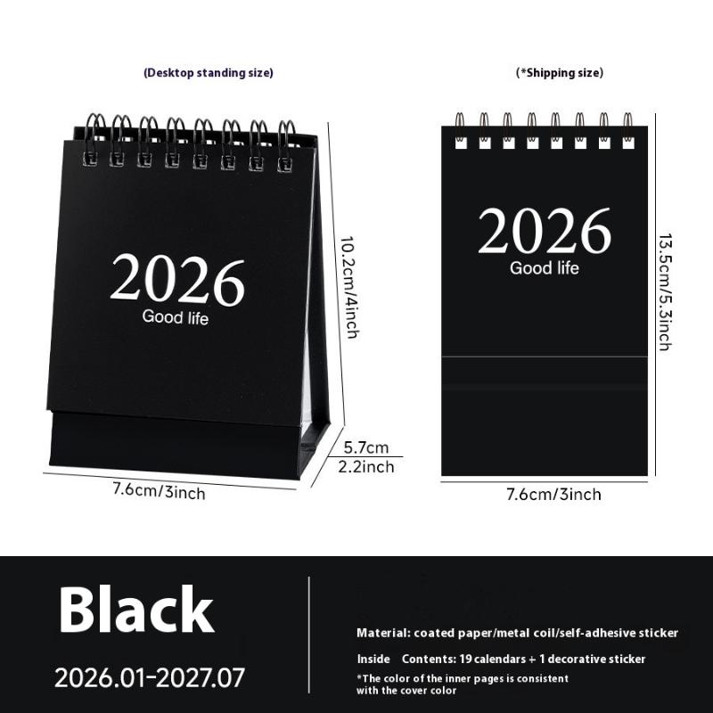 Mini Tischkalender 2026 Klein Stehend Umblätterbar Wochenkalender Kreativer Spiralgebundener Kalender Planer Für Tägliche Terminplanung