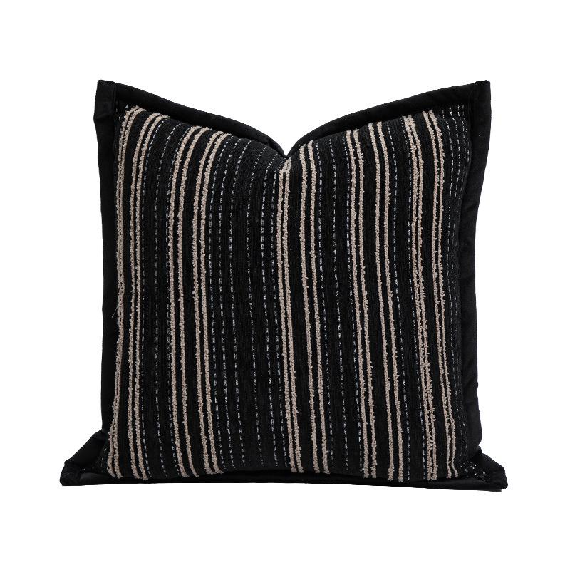 30x50/45x45cm Simple Chenille Pillowcase Cojines Yarn-Dyed Jacquard Striped Throw Pillow Cover Geometric Soft Cushion Covers