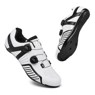 New Cycling Shoes with Locks Double Buckle Lock Shoes Men's and Women's Road Cycling Power Shoes Hard Sole Mountain Cycling Rubber Sole