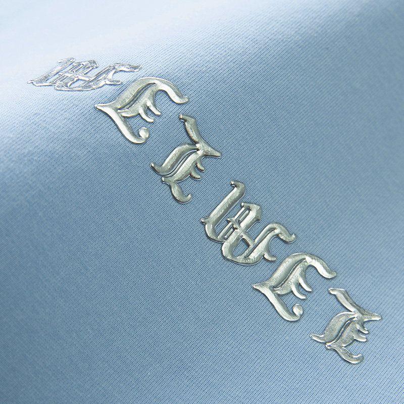 [Pure Cotton] Paper Crane Men's Clothing 2024 Summer Light Blue T-Shirt Men's Summer Loose round Neck Bottoming Shirt 21688