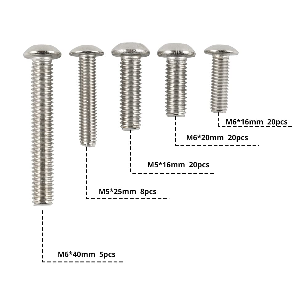 NICECNC 177PCS M5 M6 Fairing Bolts Kit Fastener Clips Screw Stainless Steel Sports Car Housing Screw Kit Compatible with Kawasaki, Fairing Bolts Kit