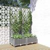 Vidaxl Garden Planter With Trellis, Light Grey, 80X40X121.5 Cm, Pp