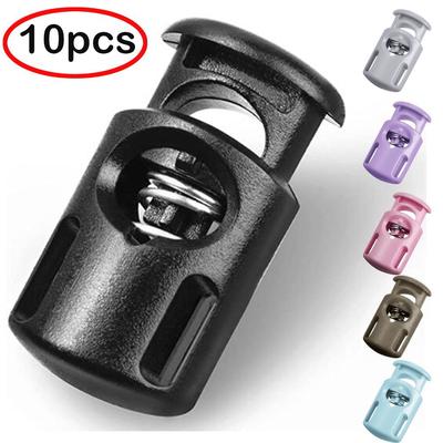 Rope Cord Locks Clip End Single Holes Luggage Lanyard Fasten Stopper Sliding