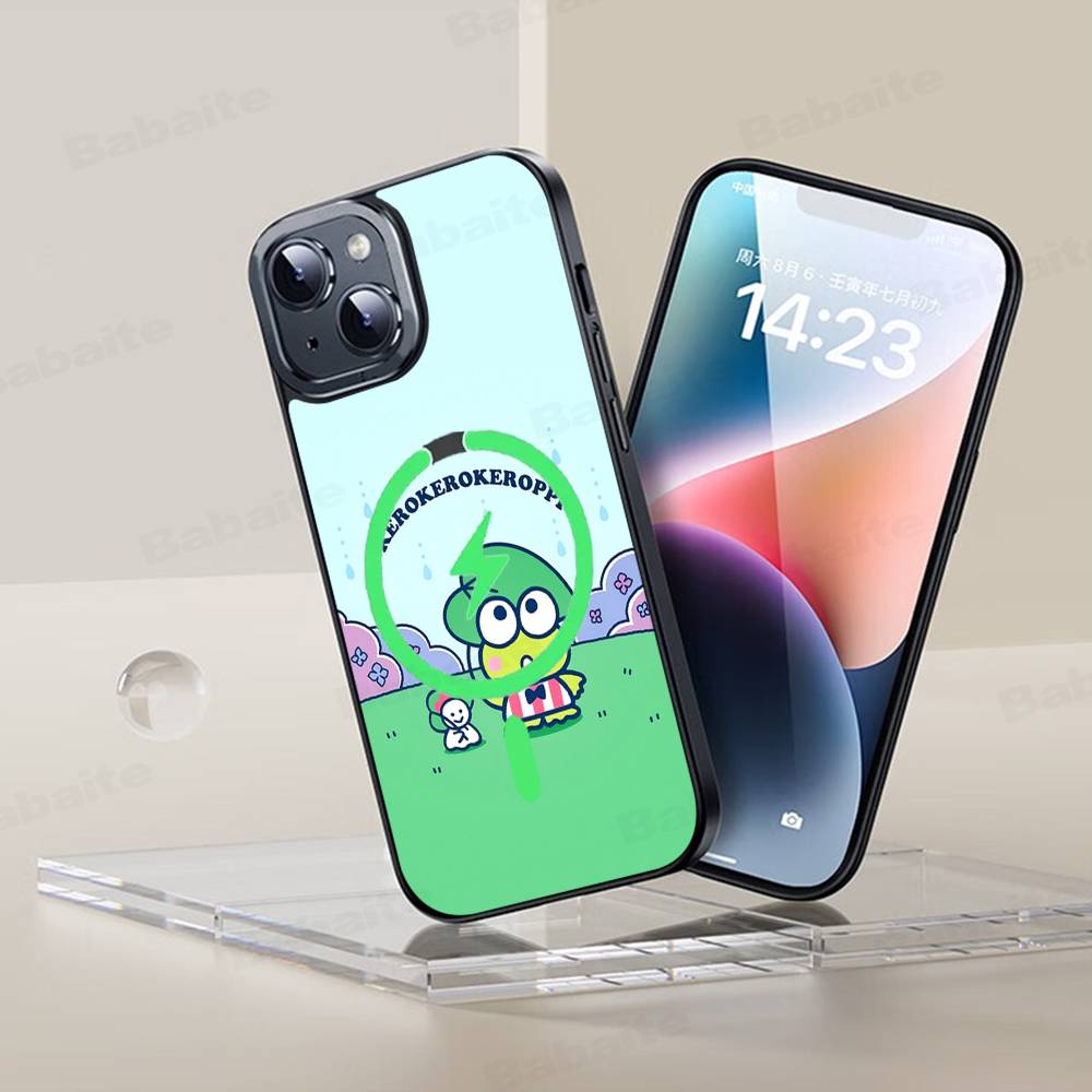 Cute Cartoon K-Keroppis Phone Case For IPhone 13 14 15 11 12 16 17 Pro Max Plus For Magsafe Magnetic Shell
