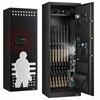 10-12 Gun Safe, Long Gun Cabinet for Rifles and Pistols, Quick Access Rifle Safe with 4 Pistol Pockets and 3 Adjustable Racks