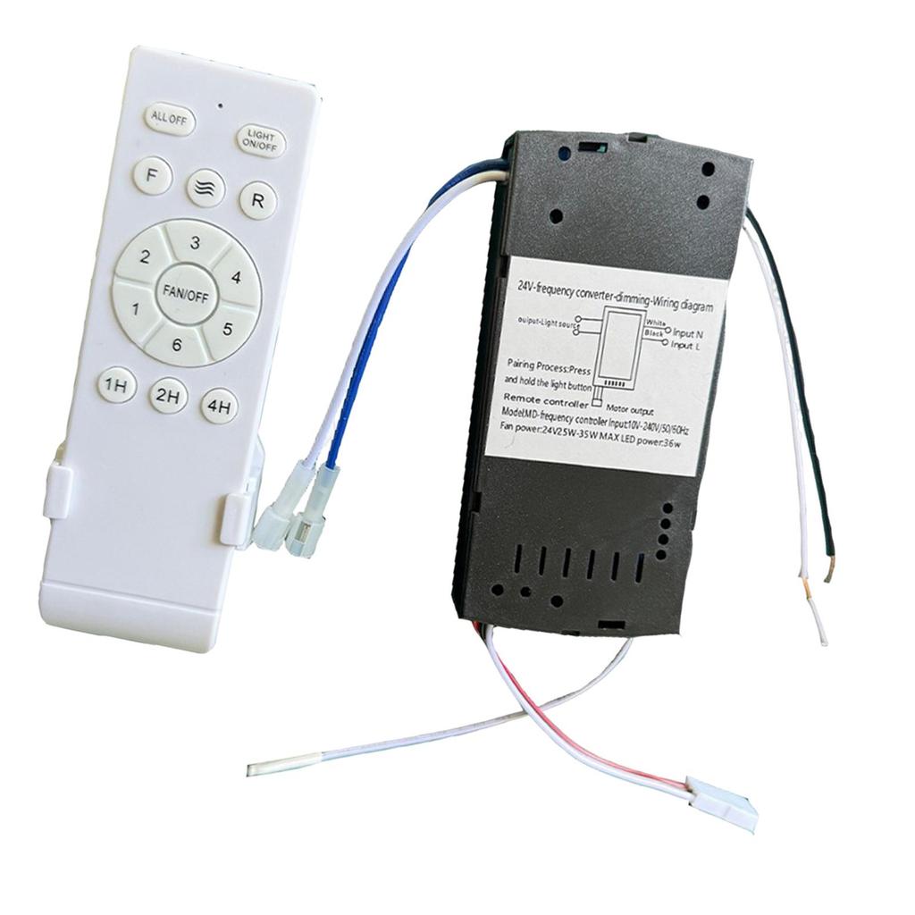 Ceiling Fan Lamp Remote Control Set 6 Speed Multipurpose Accessory Easily Install Lightweight