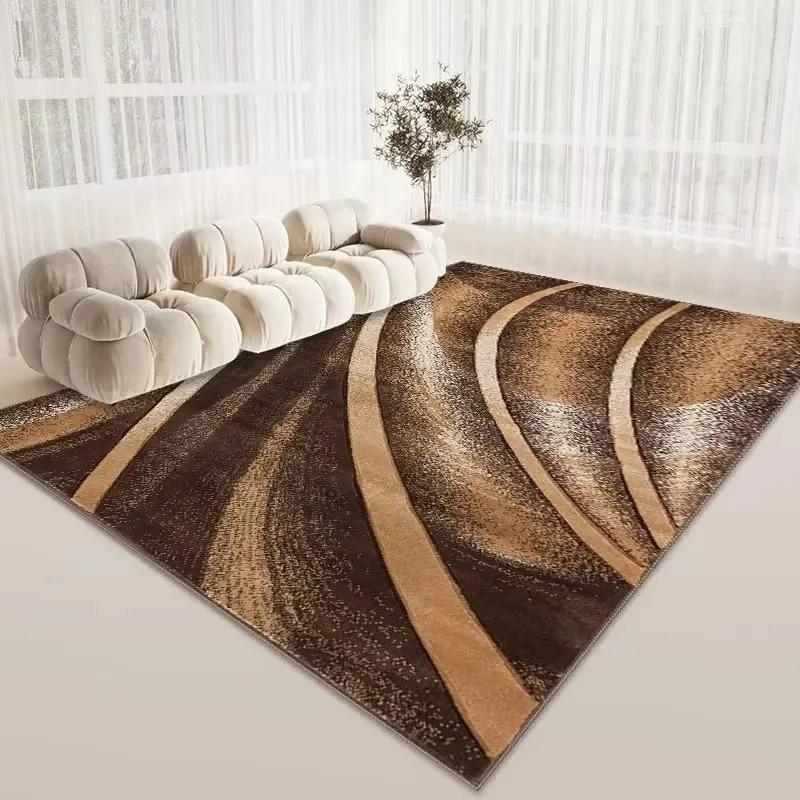 

Nordic Brown Print Carpet for Living Room Bedroom Decor Home Floor Big Size Mat Non-slip Coffee Table Area Rug Bathroom Doormat 80*160cm
