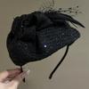 Luxury Feather Beret Headband: Women's Hair Accessory and Hair Tie, Half Hat, White Hair Cover