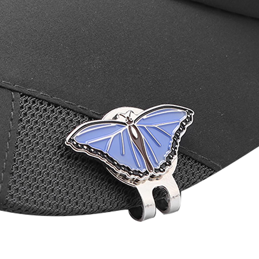Durable Stainless Steel Golf Hat Cap Clip with Magnetic Ball Marker Accessory Butterfly