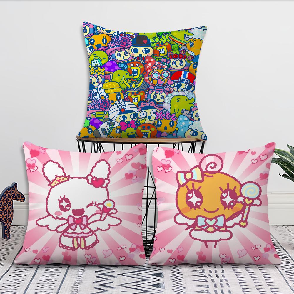 Cute Cushion Cover Comfortable Soft Pillow Case for Sofa Living Room Home Office Decor and t-Tamagotchi Protective Covers