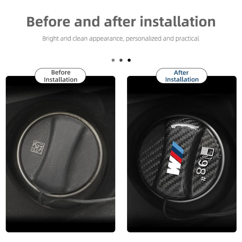 Car Sticker Hot 2025 Real Carbon Fiber Gas Fuel Tank Cover Oil Filler Dustproof Cap For BMW G30 G38 6GT G32 X5 X6 E70 E71 F15 F1