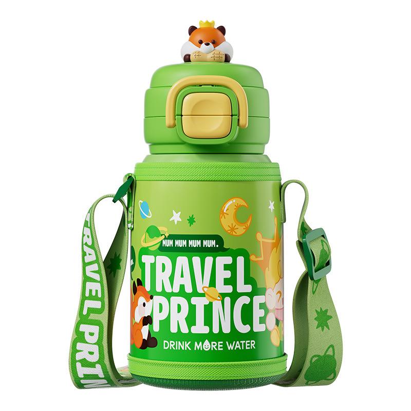 Cute Thermos Cup Children's Double Drink Cup Stainless Steel Food Grade Students Male and Female Cartoon Figures Water Bottle Cup