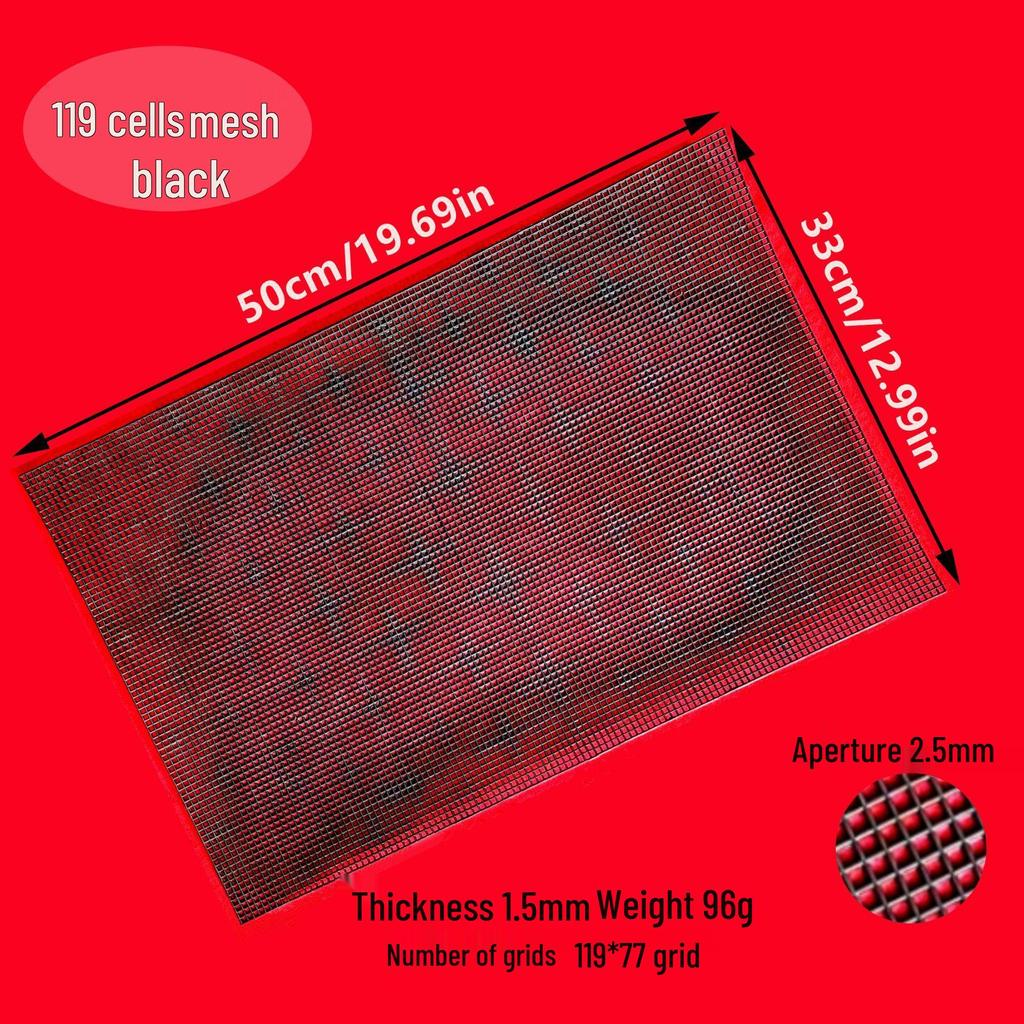 Feuille de Maille en Plastique pour Sacs DIY, Coins Arrondis, Trous Carrés, Diamètre 2,5 mm / 4 mm