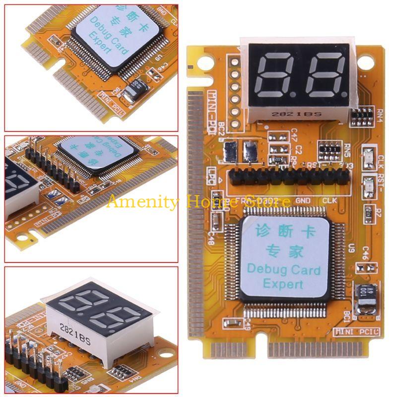 F26C Post Card Diagnostic 3 in 1 Mini PCI/PCI-E LPC PC Tester Post Card