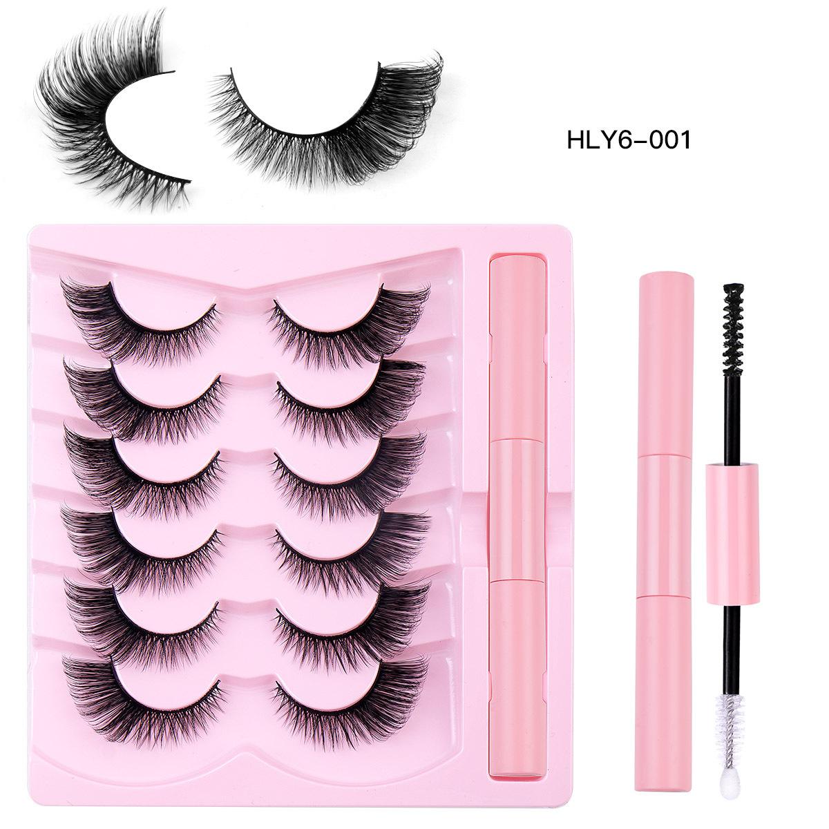 

Oblique Flying Fox Eye False Eyelashes 6 Pack Glue Set End Of Eye Extended Eyelashes