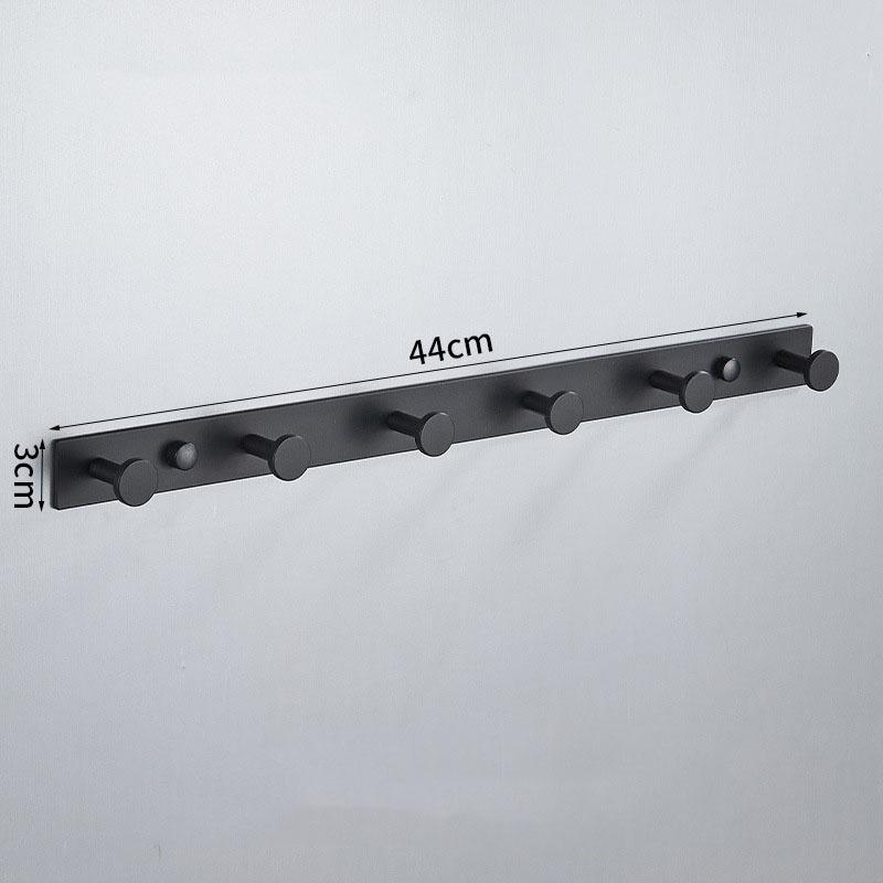Gray Aluminum Wall Mounted Bathroom Clothes Coat Hook Bedroom Storage Hook Clothes Hanger Hooks Black Bathroom Towel Hook