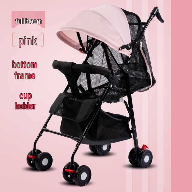 Lightweight Foldable Baby Stroller for Sitting or Lying