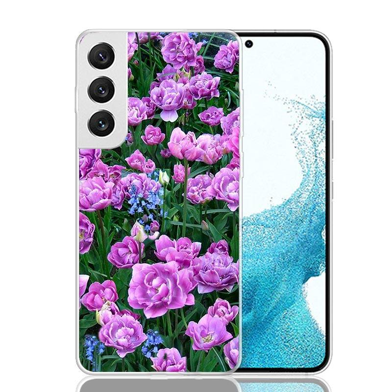 Purple Lavender Flowers Phone Case For Samsung Galaxy S26 S25 Edge S24 S23 FE S22 Ultra S21 Plus S20 + Fundas Cover Coque Galaxy