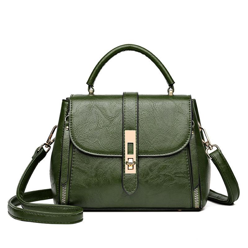 

Новая сумка женская модная универсальная большая вместимость на плечо сумка-мессенджер ретро средняя сумочка женская сумка 22*11*15 зелёный