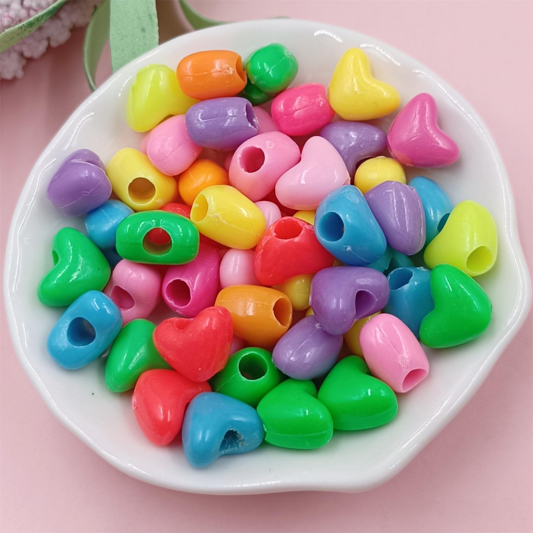 

Товары для вечеринок, разноцветные, 50/100 шт., пентаграмма, свободные бусины, самодельные серьги, браслет, акриловые бусины, ожерелье, серьги, аксессуары Heart shaped