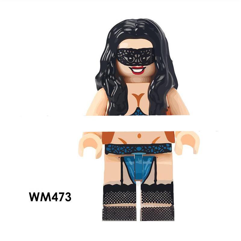 

Креативная серия, собранные строительные блоки, мини-игрушки, собранные куклы WM473, детские развивающие рождественские подарки