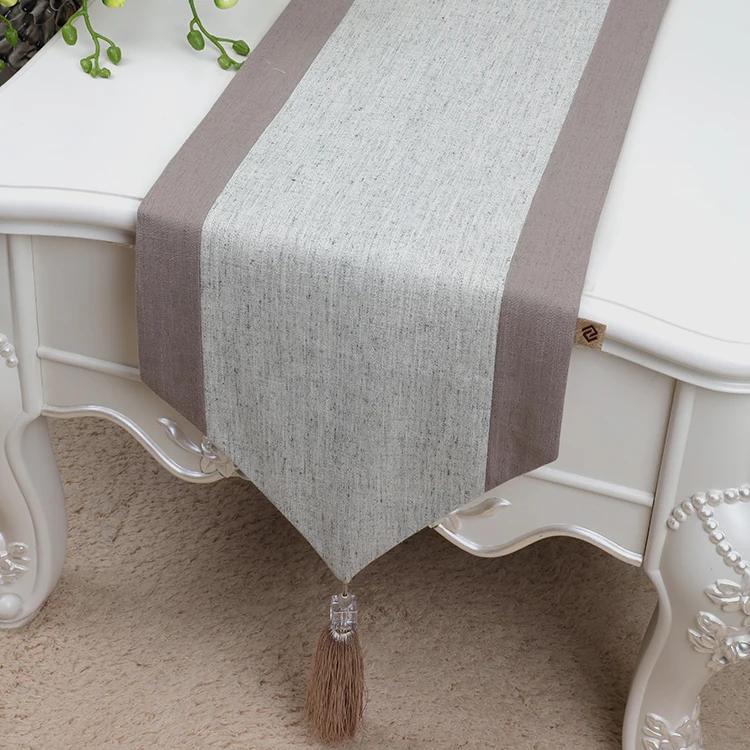 Cotton Plain Linen Table Runner Long Decoration Christmas Wedding Modern Coffee Tablecloth Rectangle Dining Table Pads Placemats