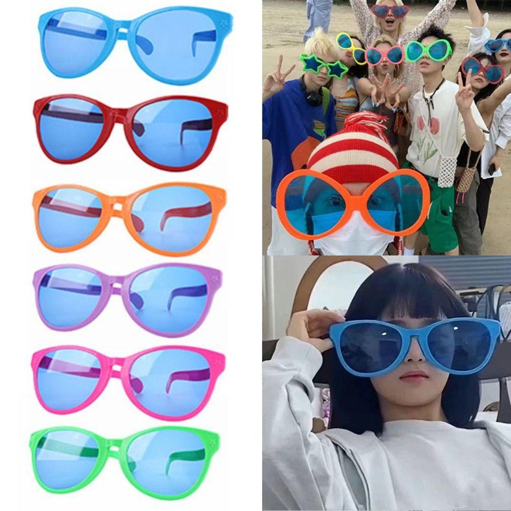 Maschera di Moda Montatura Grande Accessori Festa Occhiali Quadrati Occhiali Grandi Occhiali Luminosi Occhiali da Sole