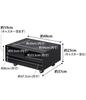Yamazaki Jitsugyo Printer Storage Rack Black W48XD37XH19cm Tower 4349 (Yamazaki) Two-way Approx.