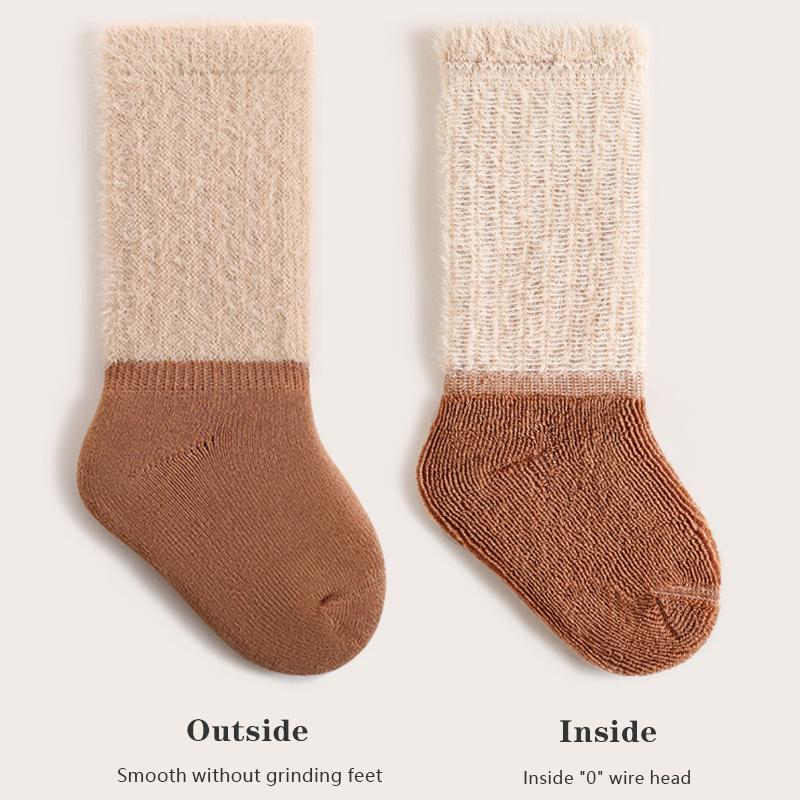 3 Pairs/Lot Baby Socks For Winter Thick Warm Newborn Long Tube Socks Kids Mid Tube Socks For Boys And Girls
