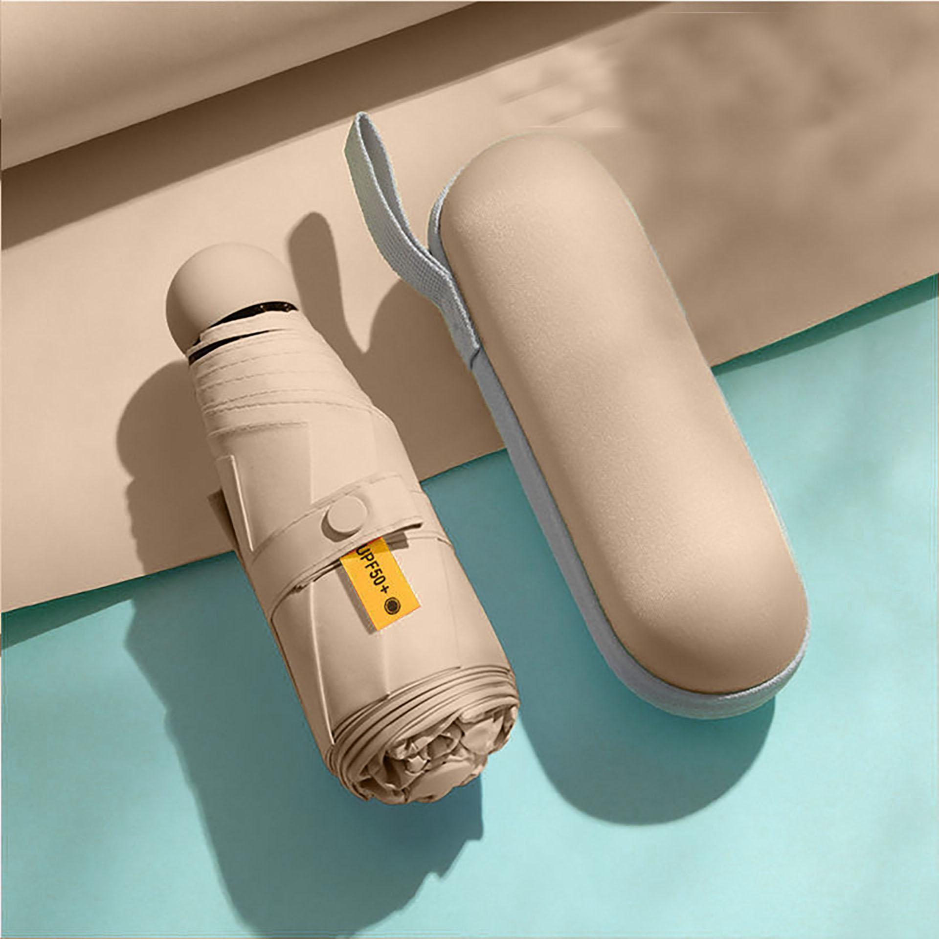 Dual-Use Compact Portable Sunshade, Pocket Capsule, UV Protection, Female Gift, Sunshade, Sun,5-section UMBRELLA